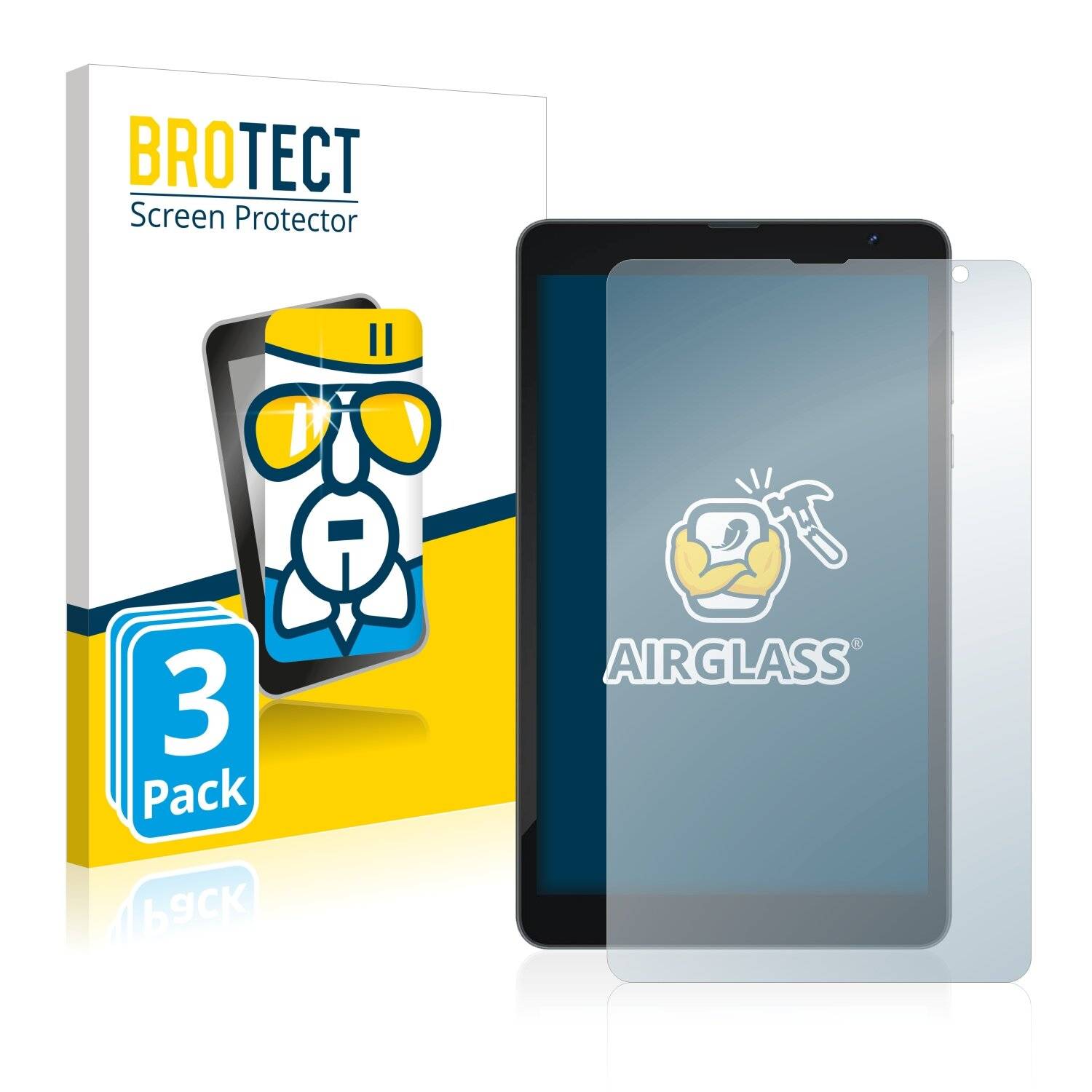 3x BROTECT AirGlass Schutzglas Folie für Blackview Tab