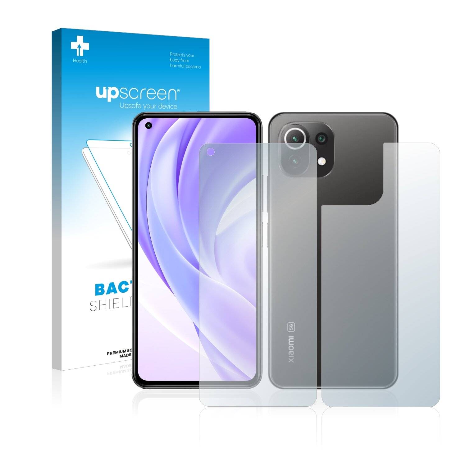 upscreen Bacteria Shield Clear Premium Antibakterielle Displayschutzfolie für Xiaomi Mi 11