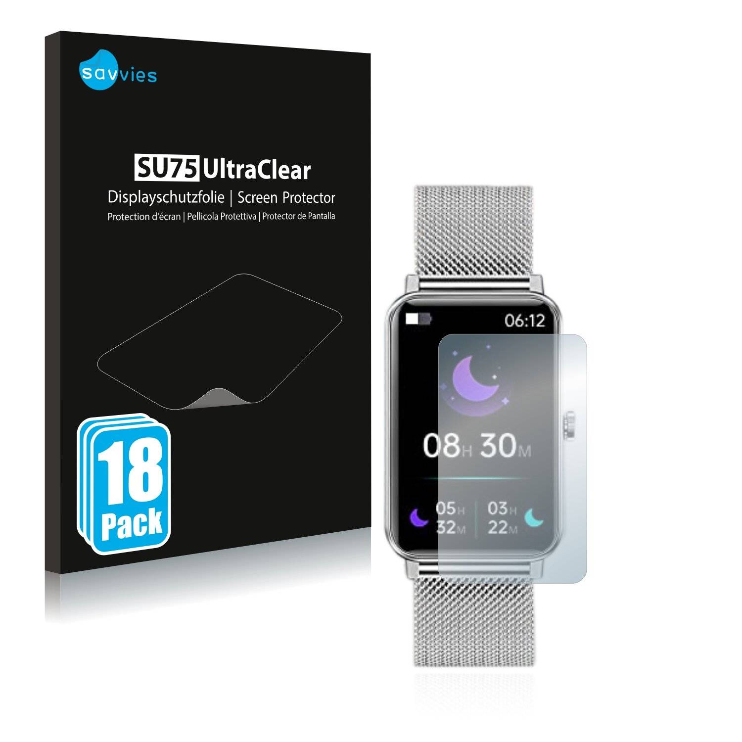 18x Savvies SU75 Displayschutzfolie für Yocuby
