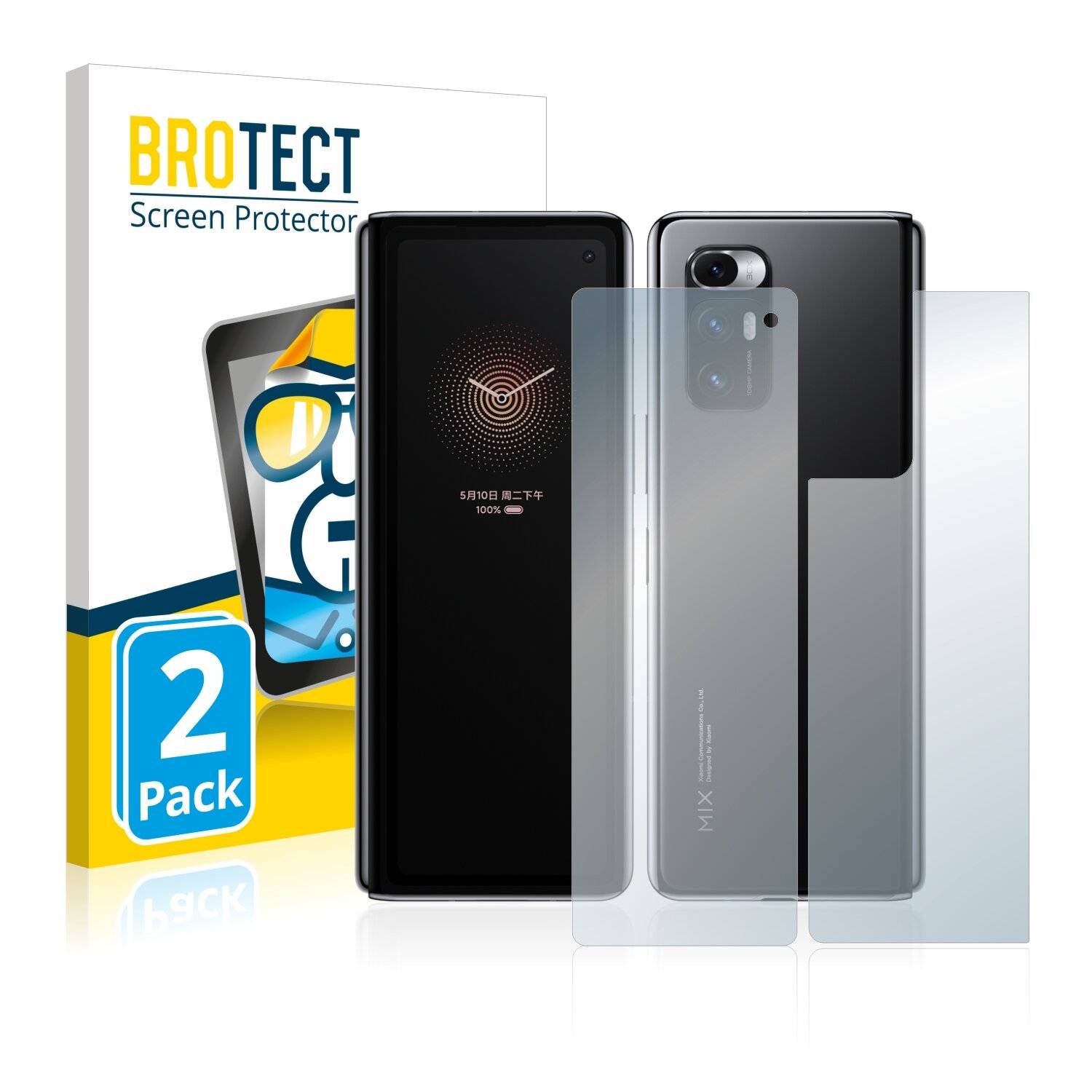 2x BROTECT HD-Clear Displayschutzfolie für Xiaomi Mi Mix Fold (Vorder +