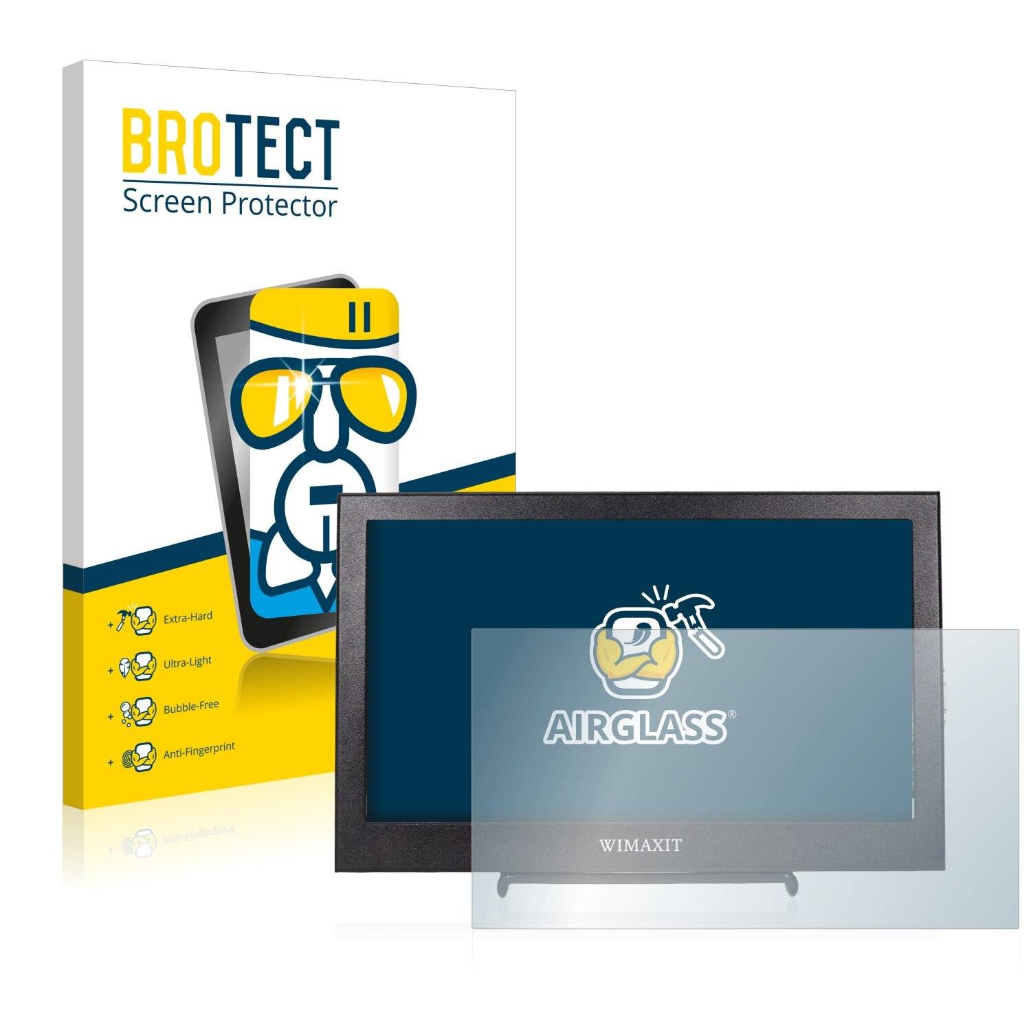 BROTECT AirGlass Schutzglas Folie für Wimaxit M1160 Portable Monitor