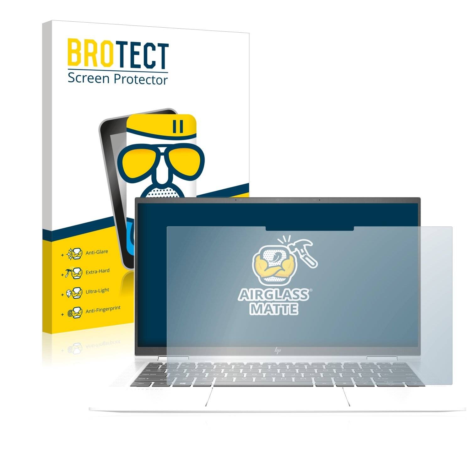 BROTECT AirGlass Matte Schutzglas Folie für HP EliteBook x360 1030