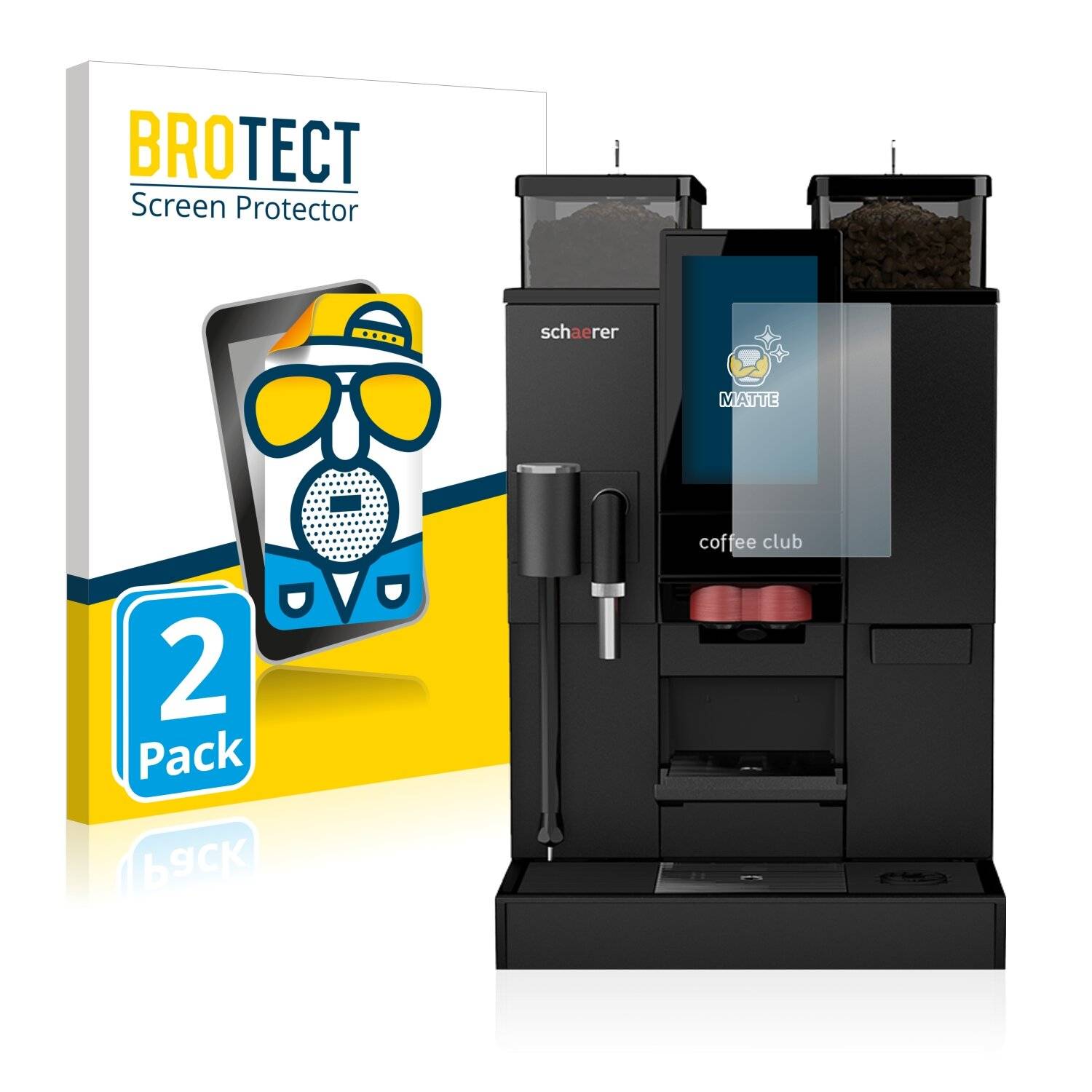 2x BROTECT Matte Displayschutzfolie für Schaerer Coffee Club - Entspiegelt,