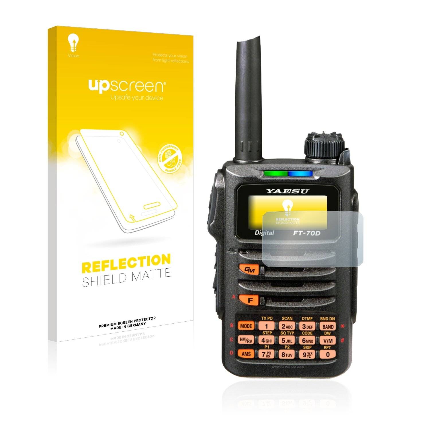upscreen Reflection Shield Matte Premium Displayschutzfolie für Yaesu