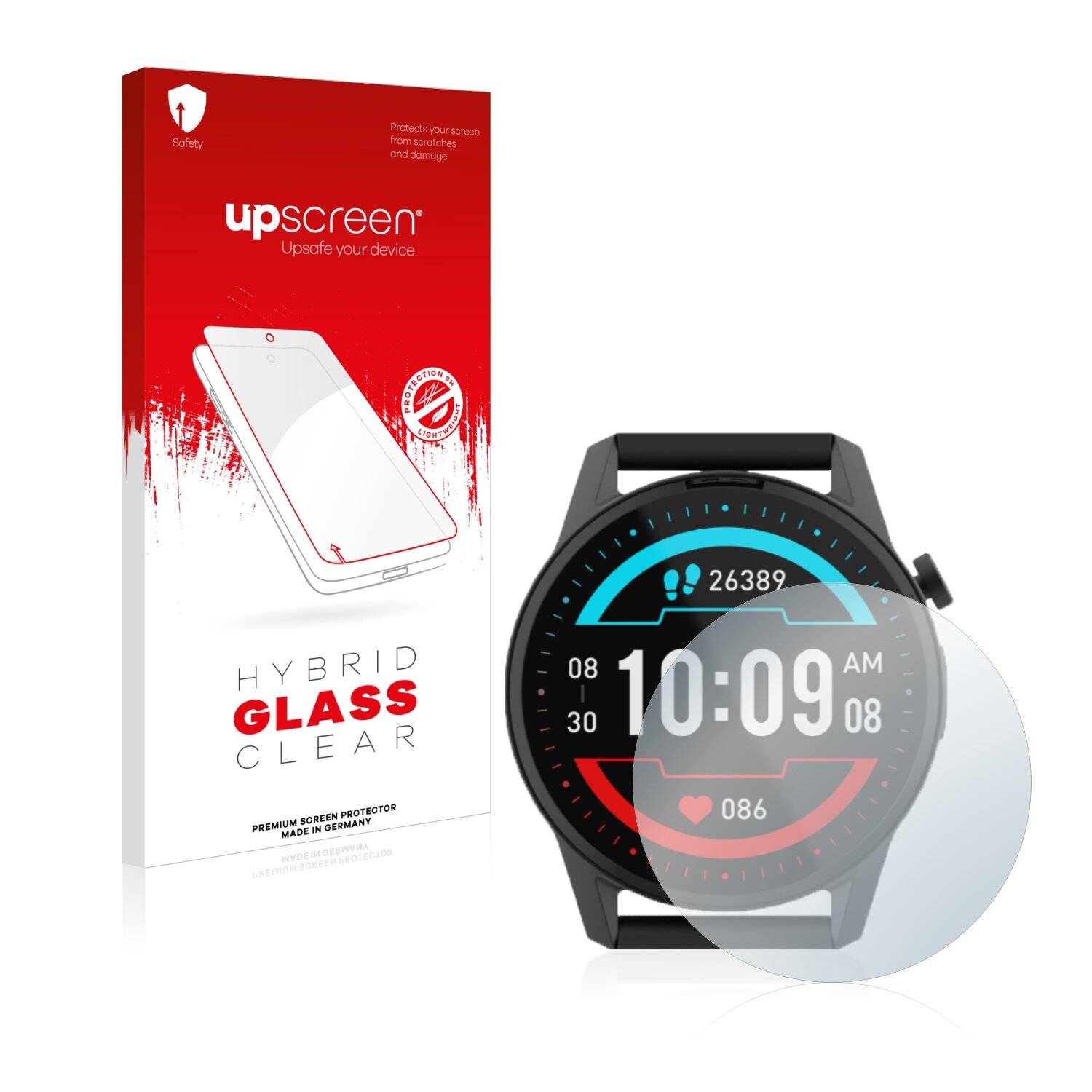 upscreen Hybrid Glass Clear Premium Schutzglas Folie für Xoro SMW