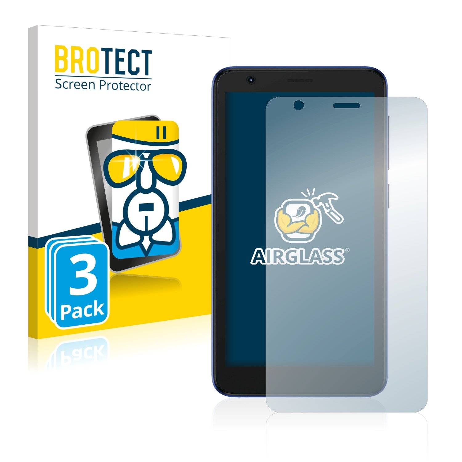 3x BROTECT AirGlass Schutzglas Folie für ZTE Blade