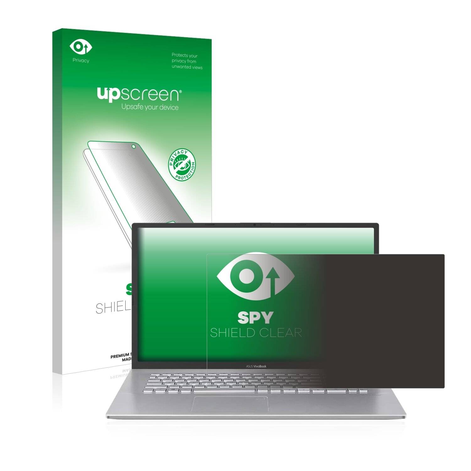upscreen Spy Shield Clear Premium Blickschutzfolie für Asus VivoBook