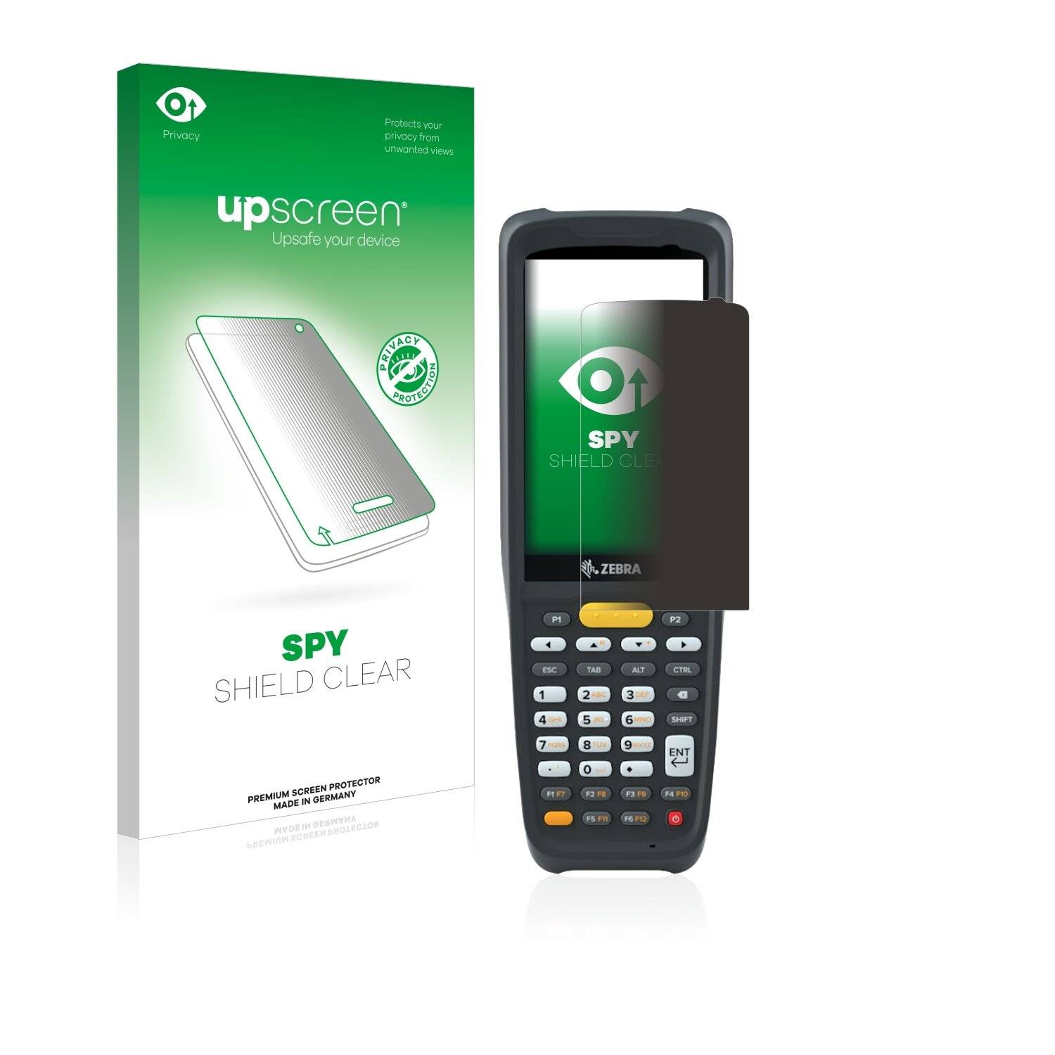 upscreen Spy Shield Clear Premium Blickschutzfolie für Zebra