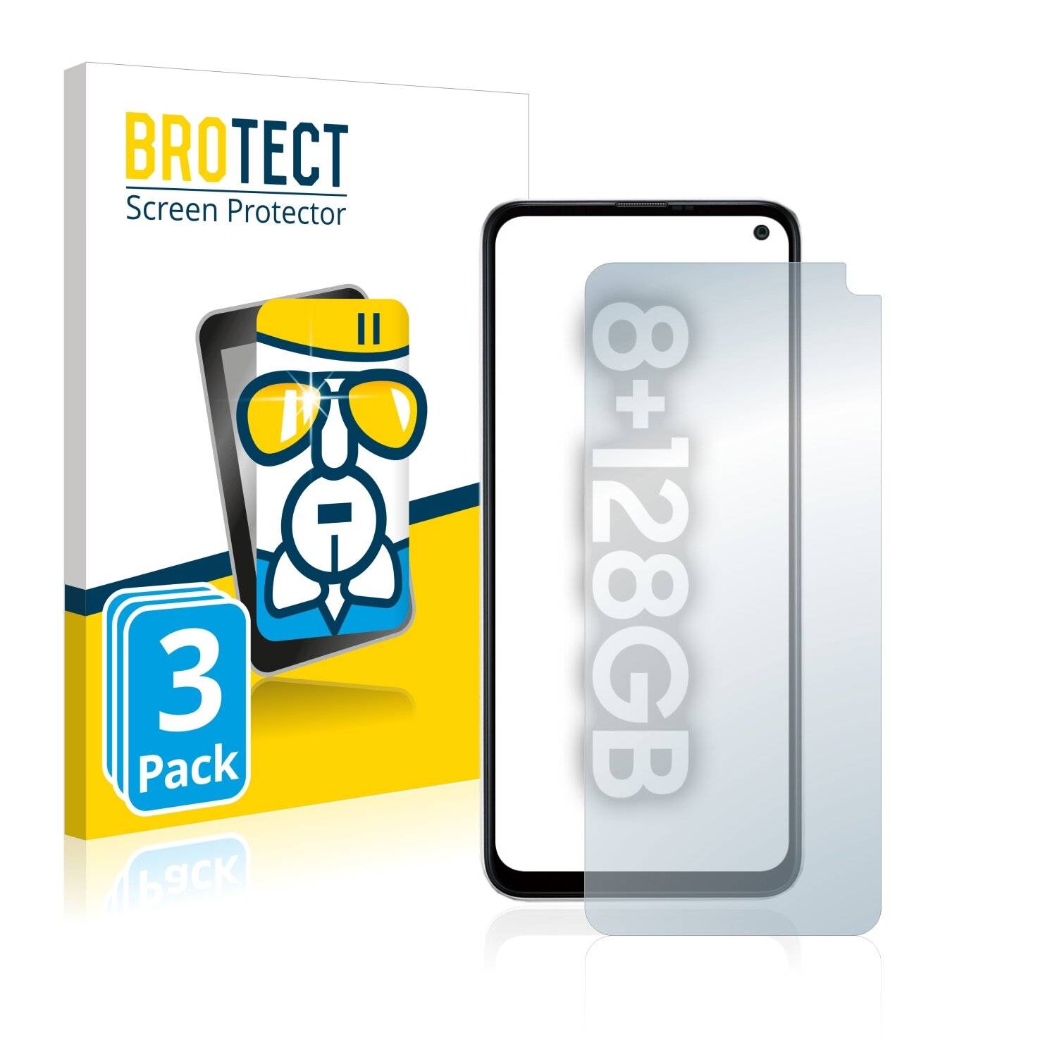 3x BROTECT AirGlass Schutzglas Folie für Tecno Spark 7