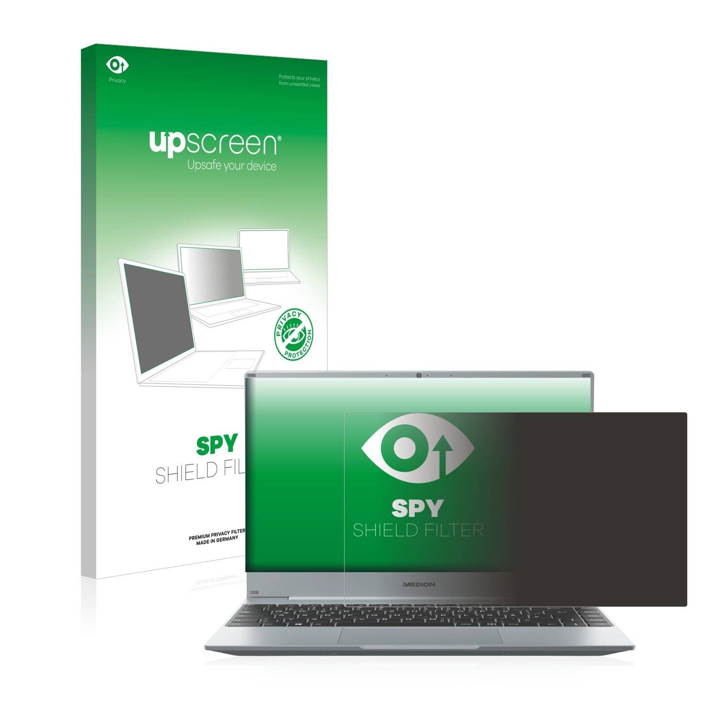 upscreen Spy Shield Filter Premium Blickschutzfilter für Medion Akoya