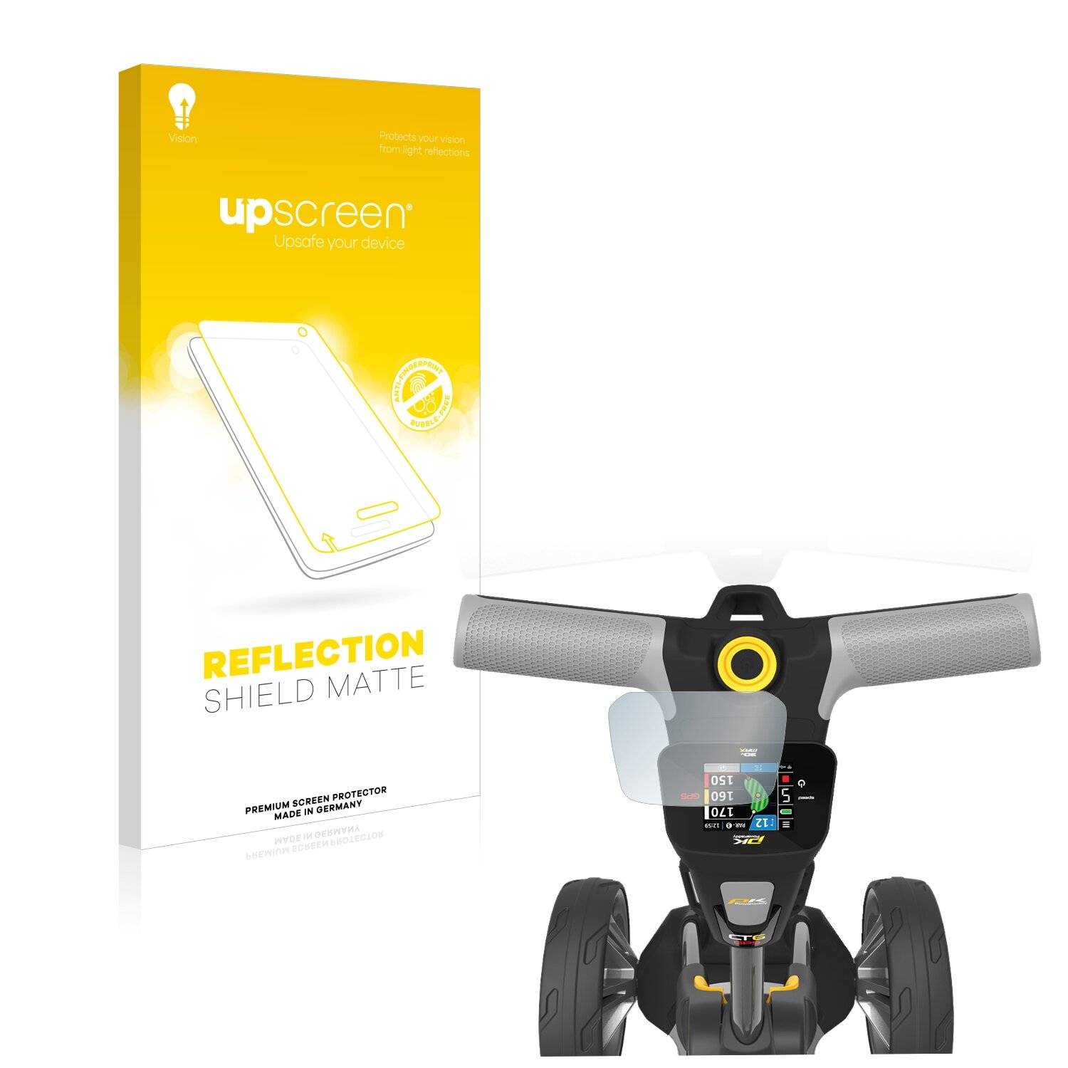 upscreen Reflection Shield Matte Premium Displayschutzfolie für PowaKaddy CT6
