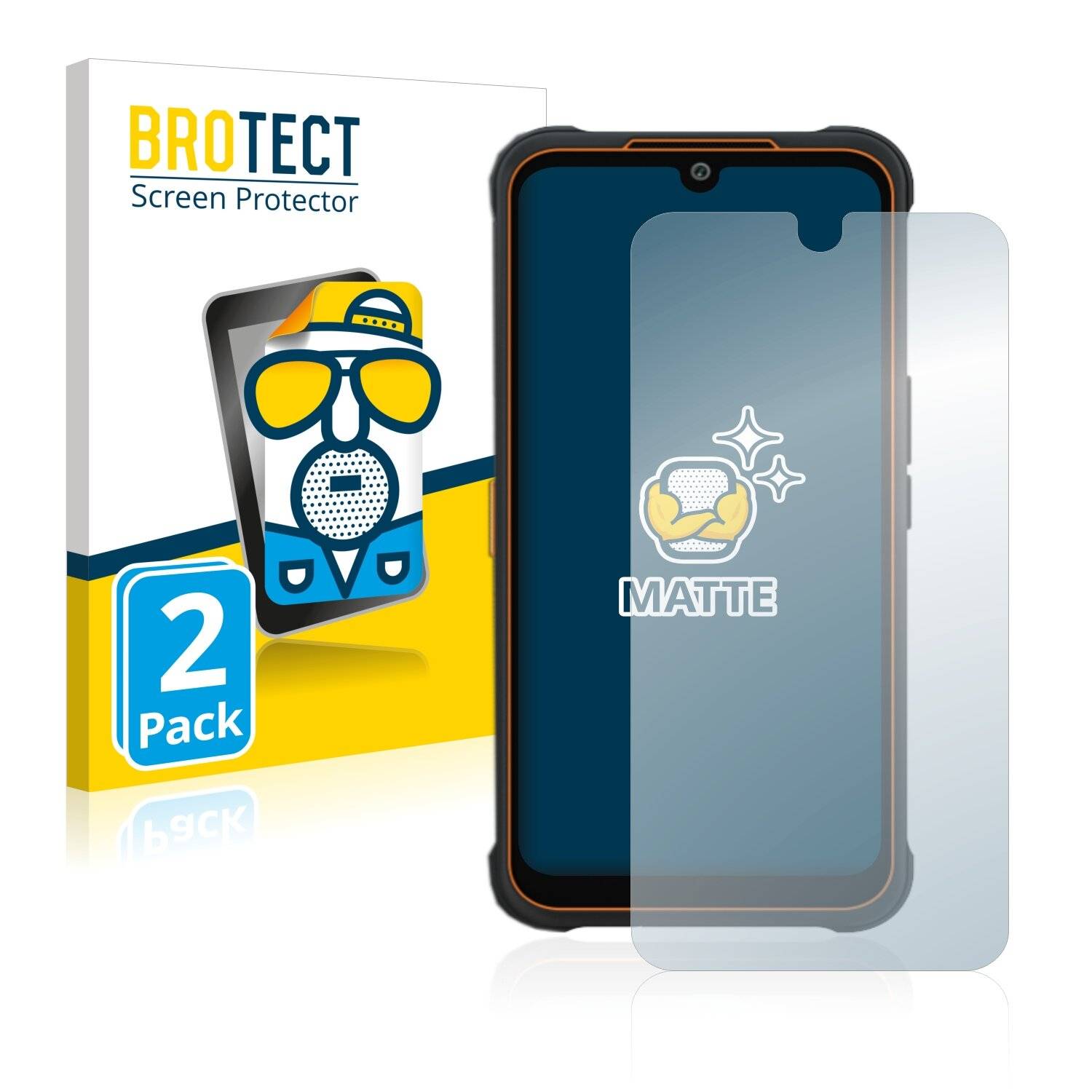 2x BROTECT Matte Displayschutzfolie für AGM Glory - Entspiegelt,