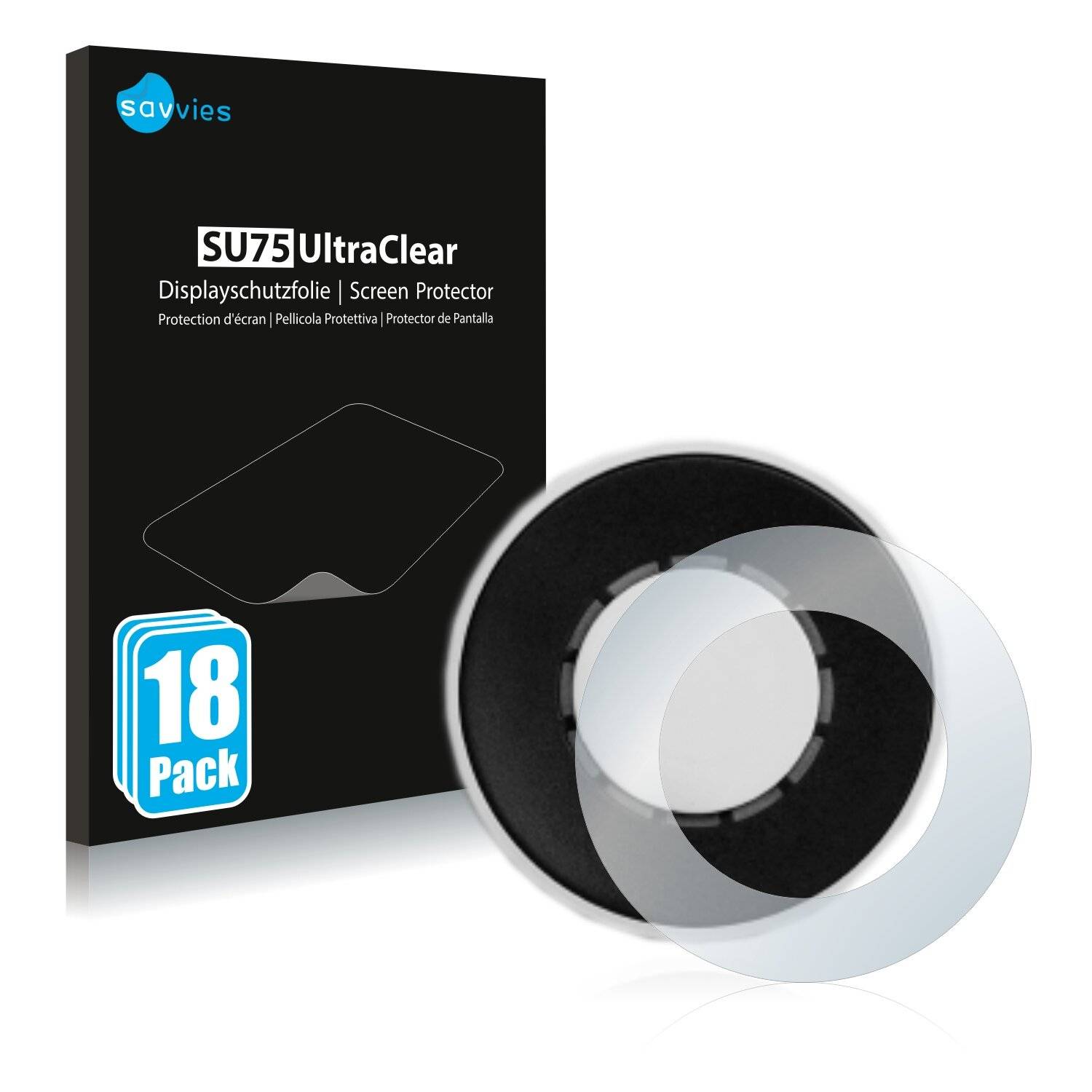 18x Savvies SU75 Displayschutzfolie für Shortcut Labs Flic