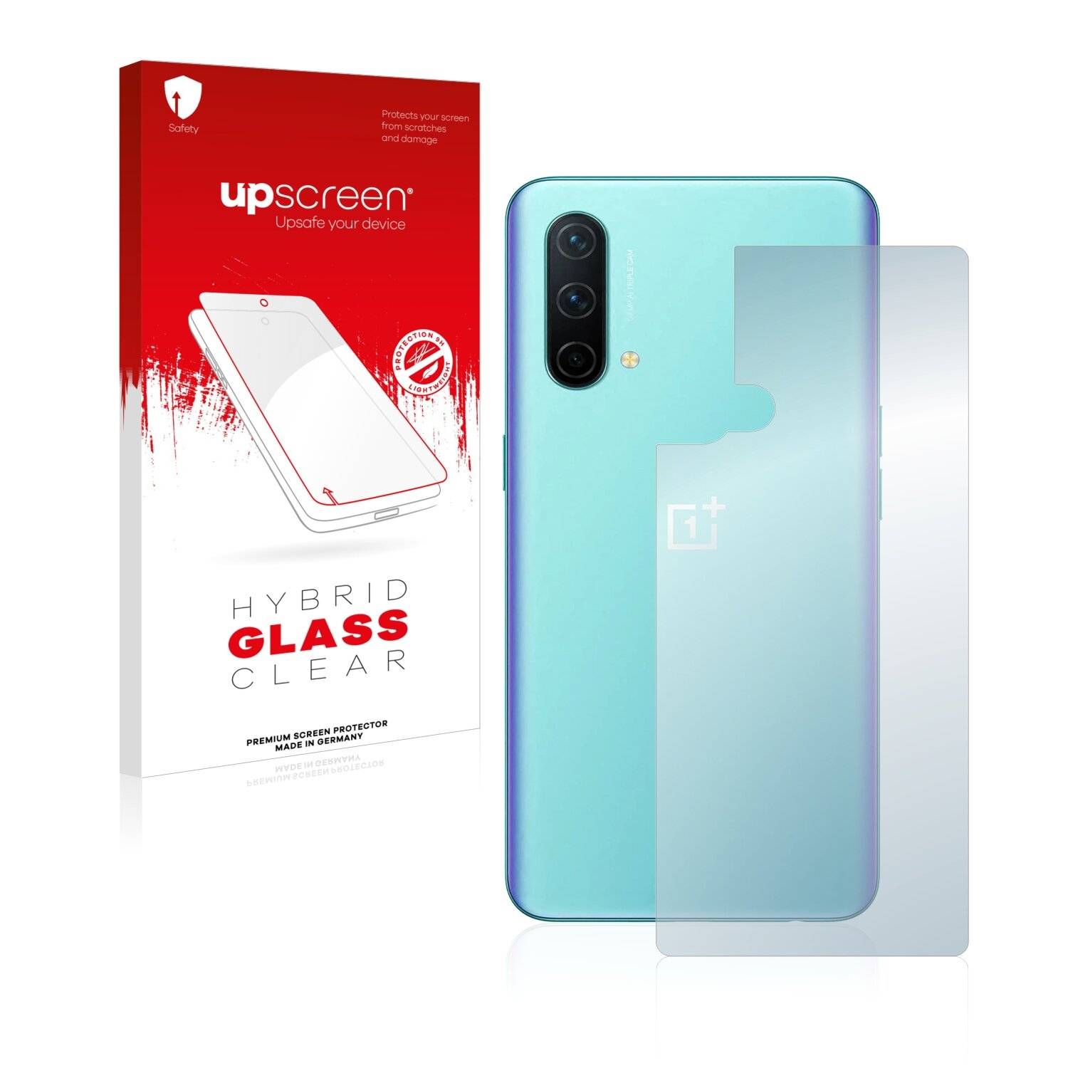 upscreen Hybrid Glass Clear Premium Schutzglas Folie für OnePlus Nord CE 5G
