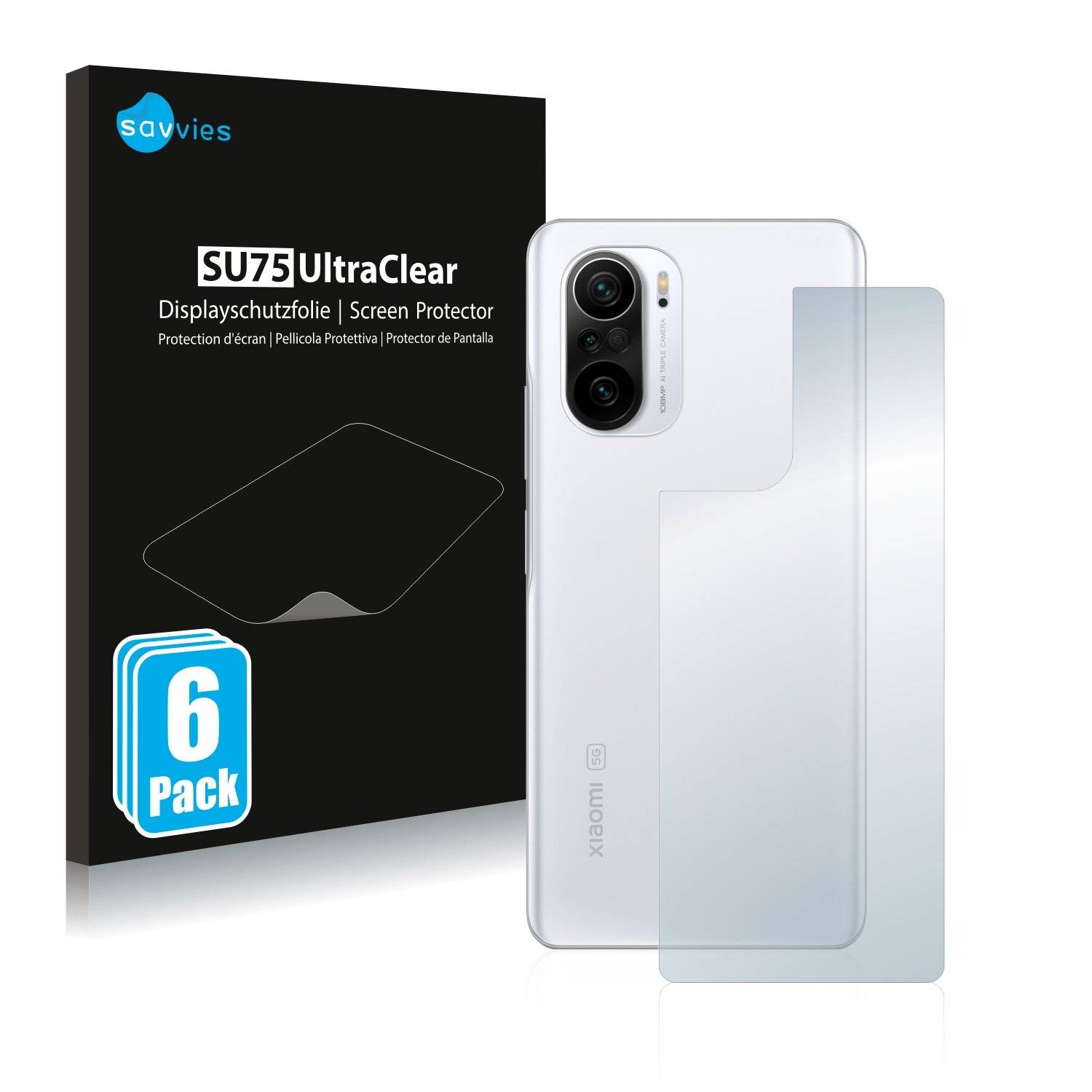 6x Savvies SU75 Displayschutzfolie für Xiaomi Mi 11X Pro