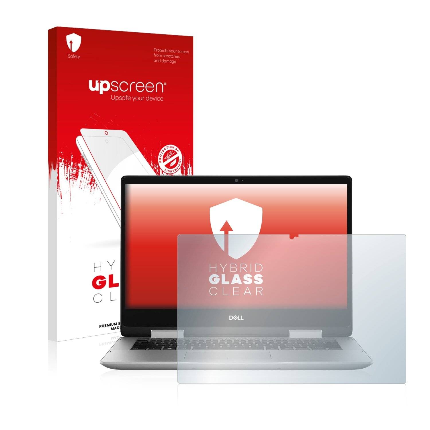 upscreen Hybrid Glass Clear Premium Schutzglas Folie für Dell Inspiron 14 5000