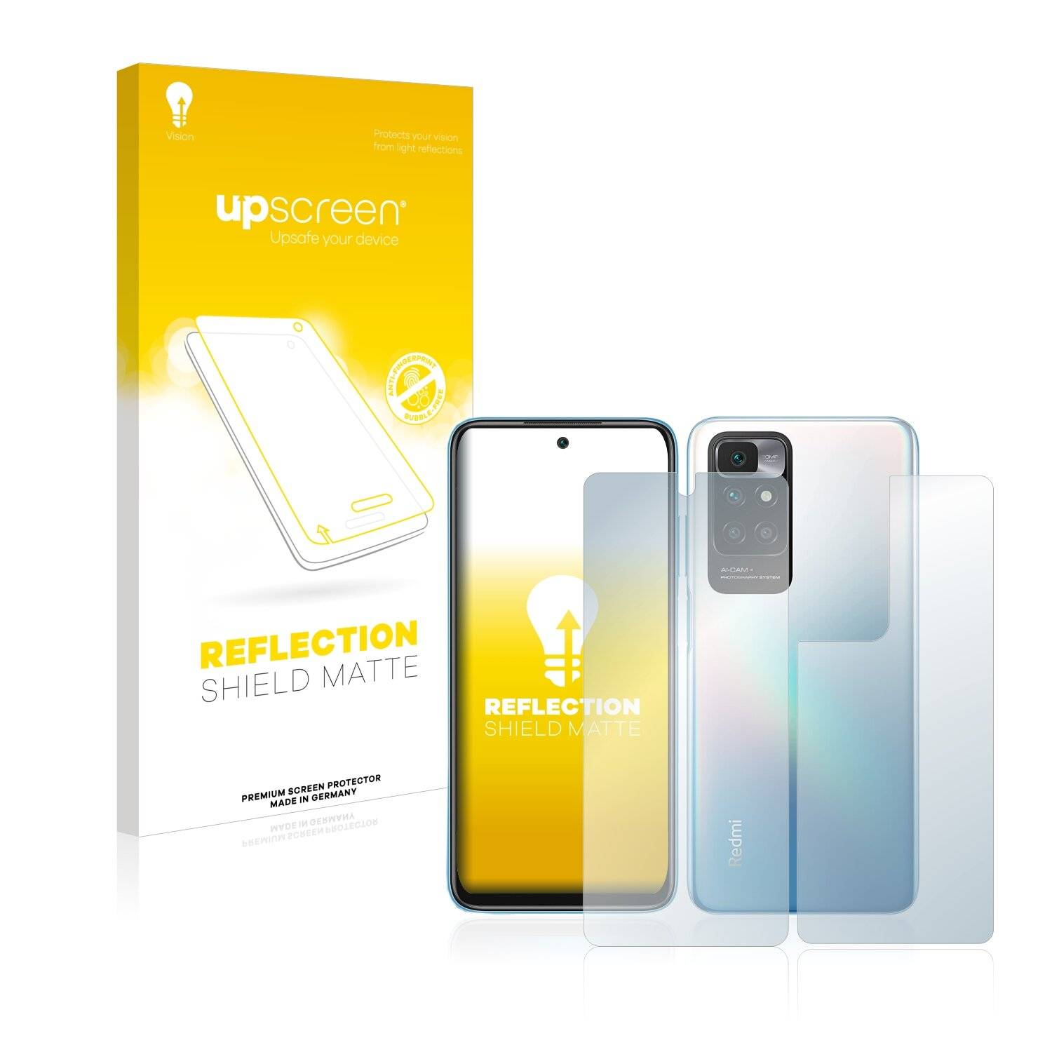 upscreen Reflection Shield Matte Premium Displayschutzfolie für Xiaomi Redmi 10 Prime