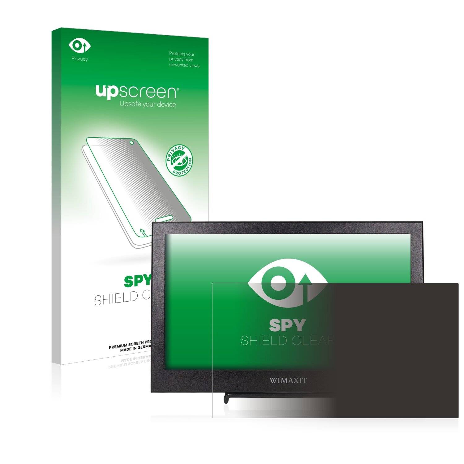 upscreen Spy Shield Clear Premium Blickschutzfolie für Wimaxit M1160 Portable Monitor