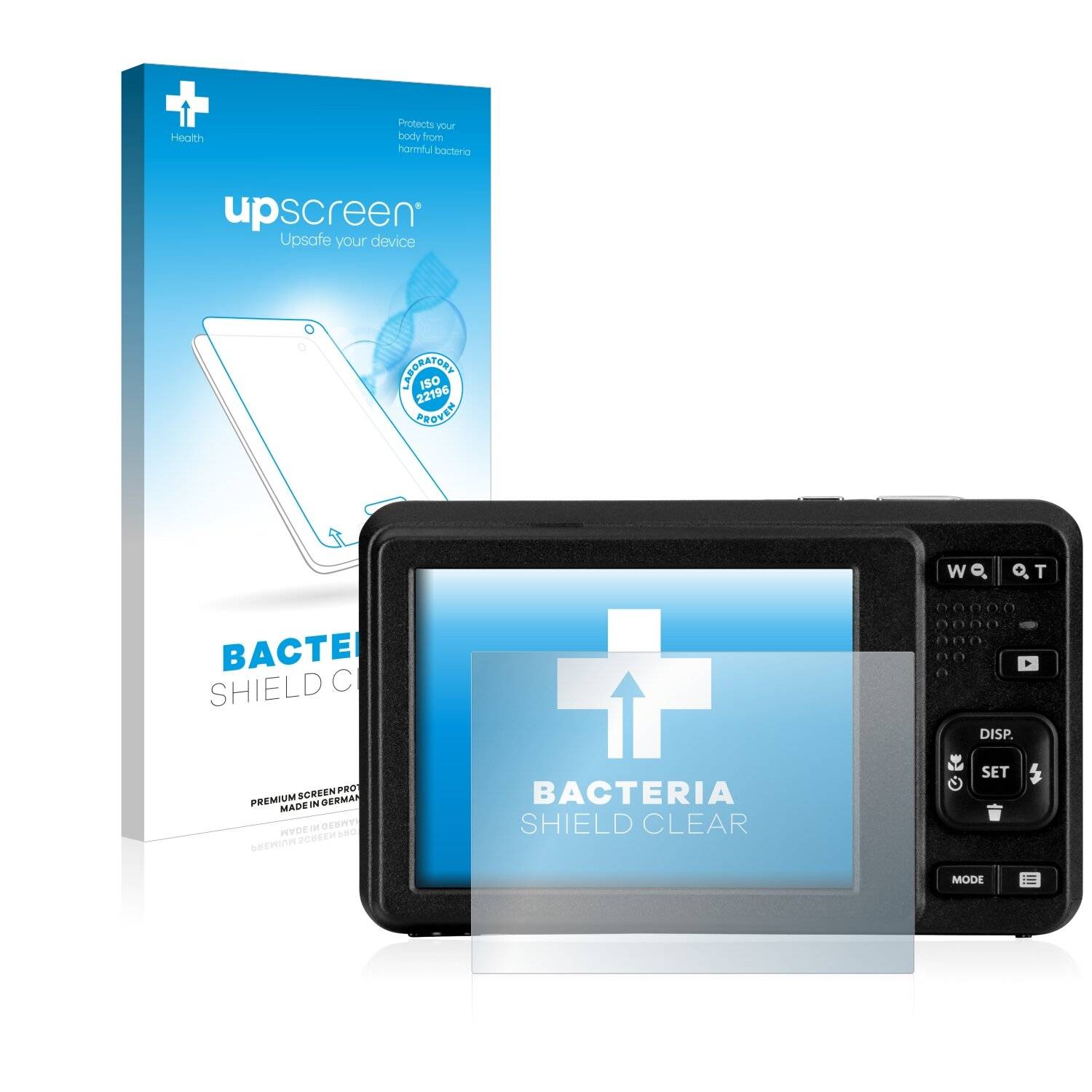 upscreen Bacteria Shield Clear Premium Antibakterielle Displayschutzfolie für Kodak Pixpro