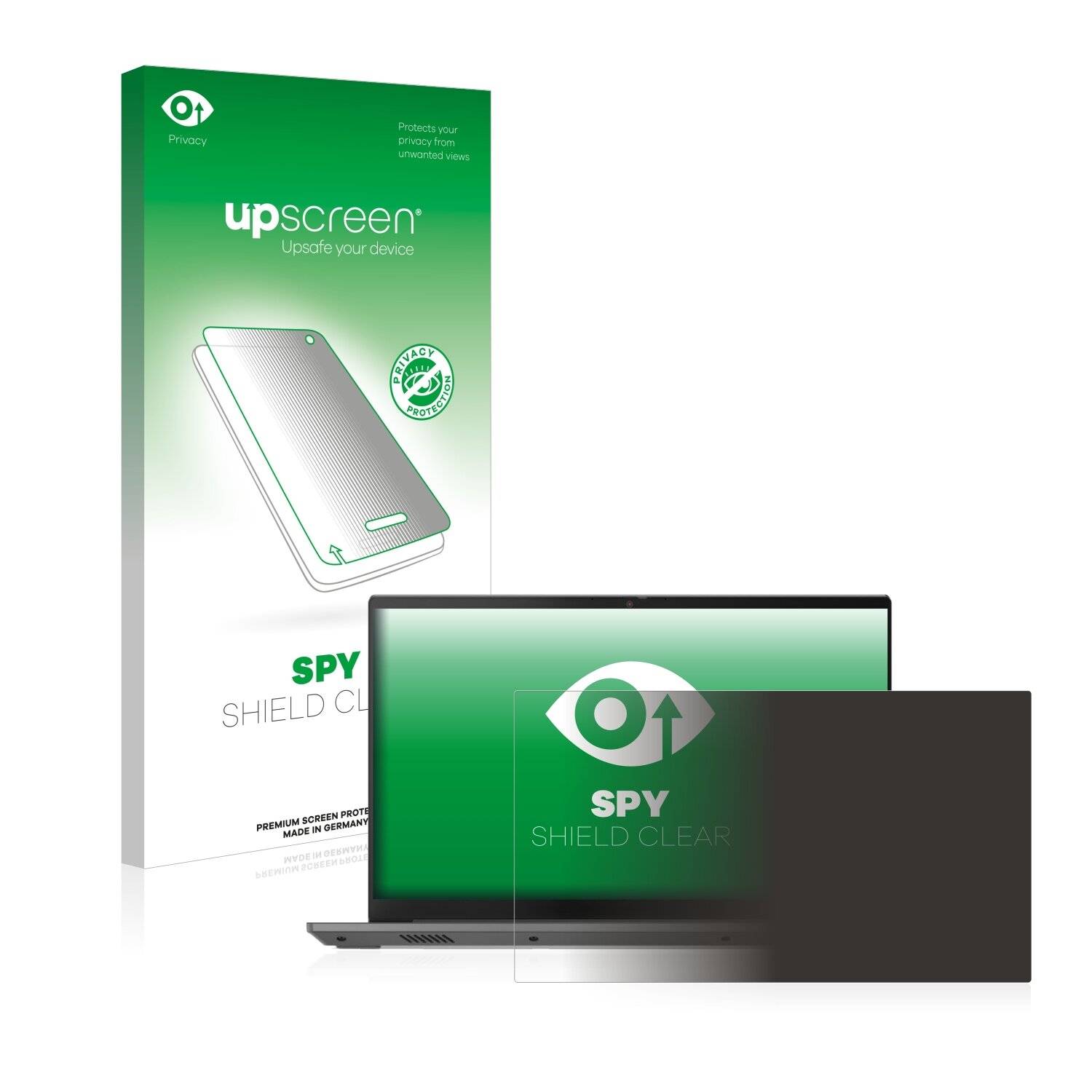 upscreen Spy Shield Clear Premium Blickschutzfolie für Lenovo ThinkBook 15 Gen 2