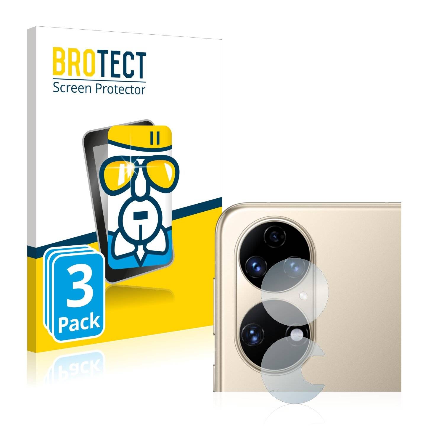 3x BROTECT AirGlass Schutzglas Folie für Huawei P50 (NUR
