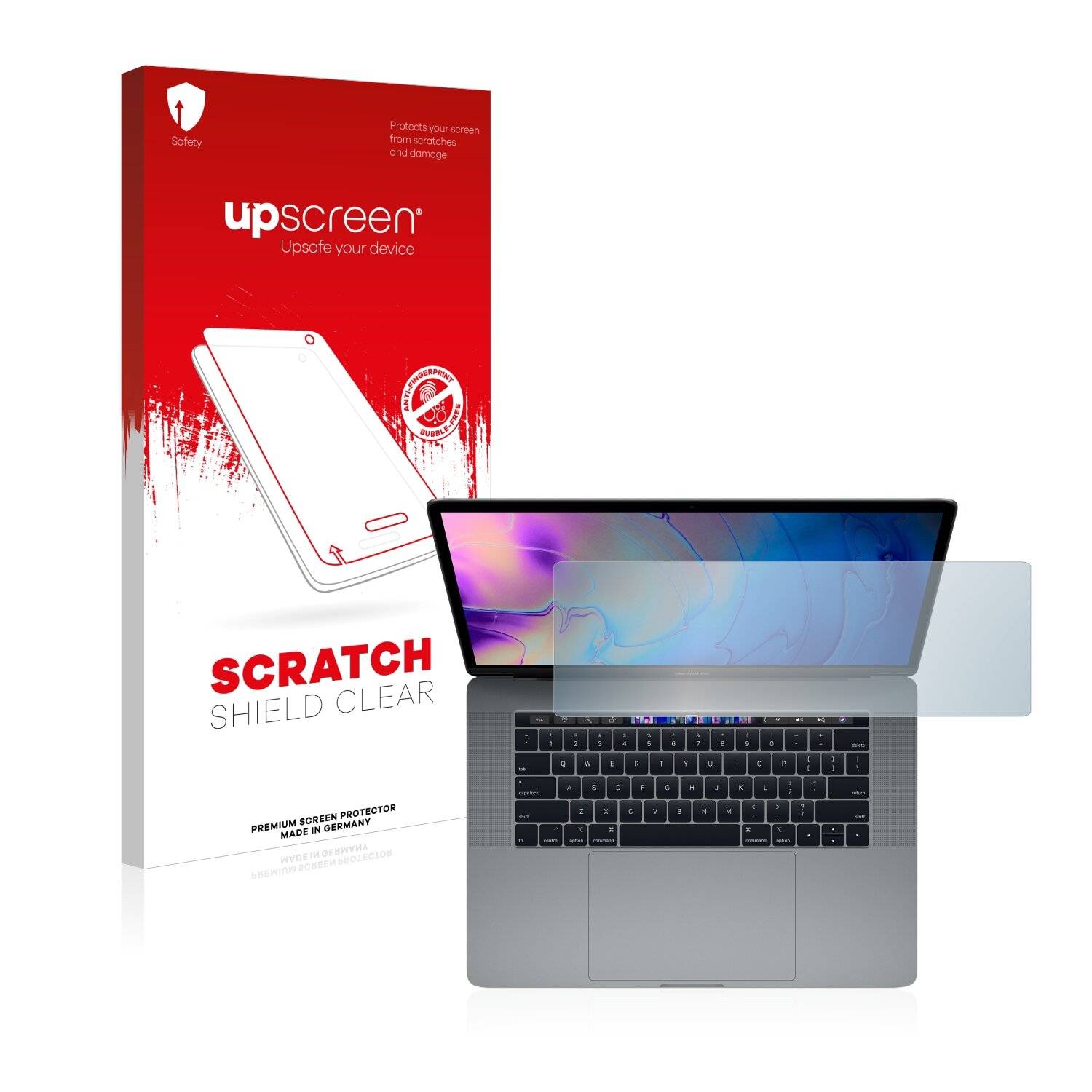 upscreen Scratch Shield Clear Premium Displayschutzfolie für Apple MacBook Pro 15 2019