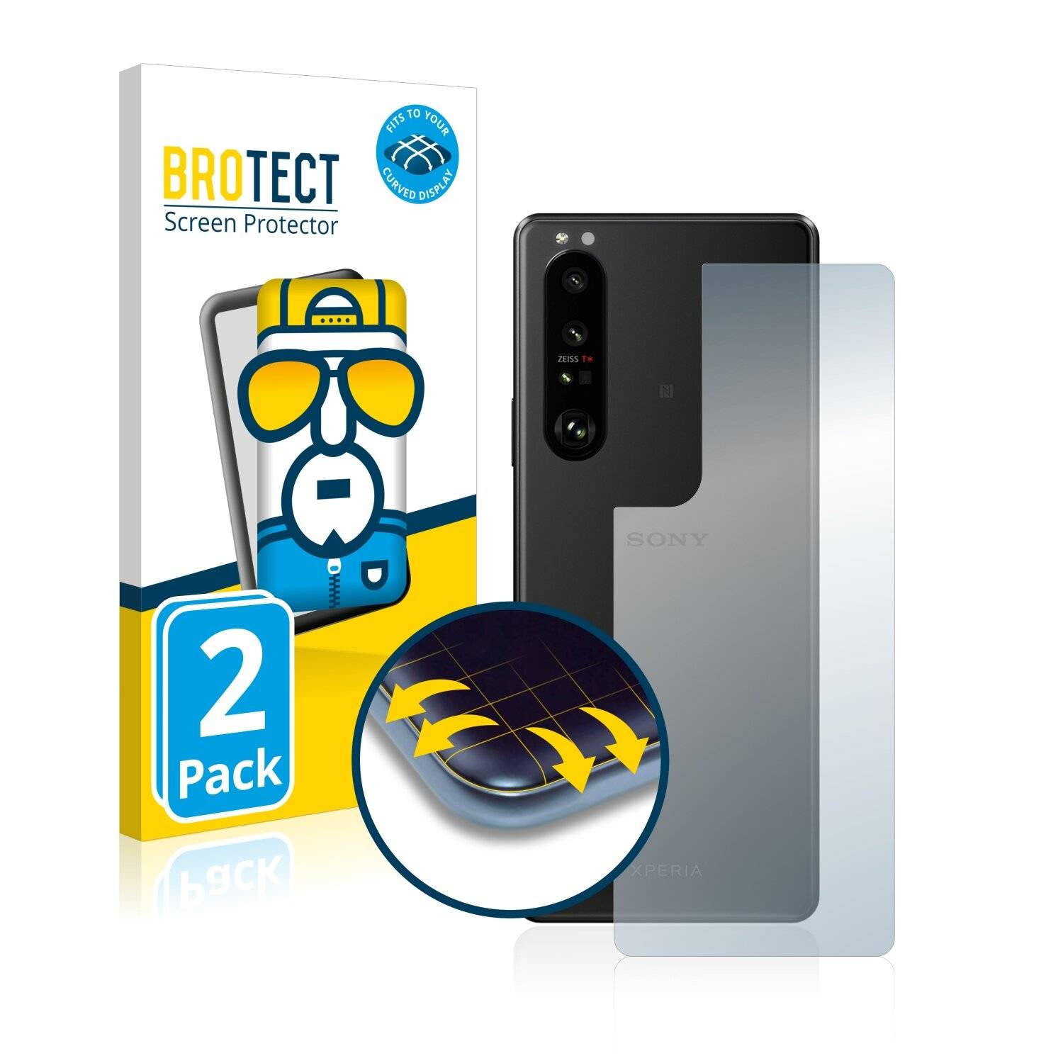 2x BROTECT Flex Full-Cover Displayschutzfolie für Sony Xperia 1 III