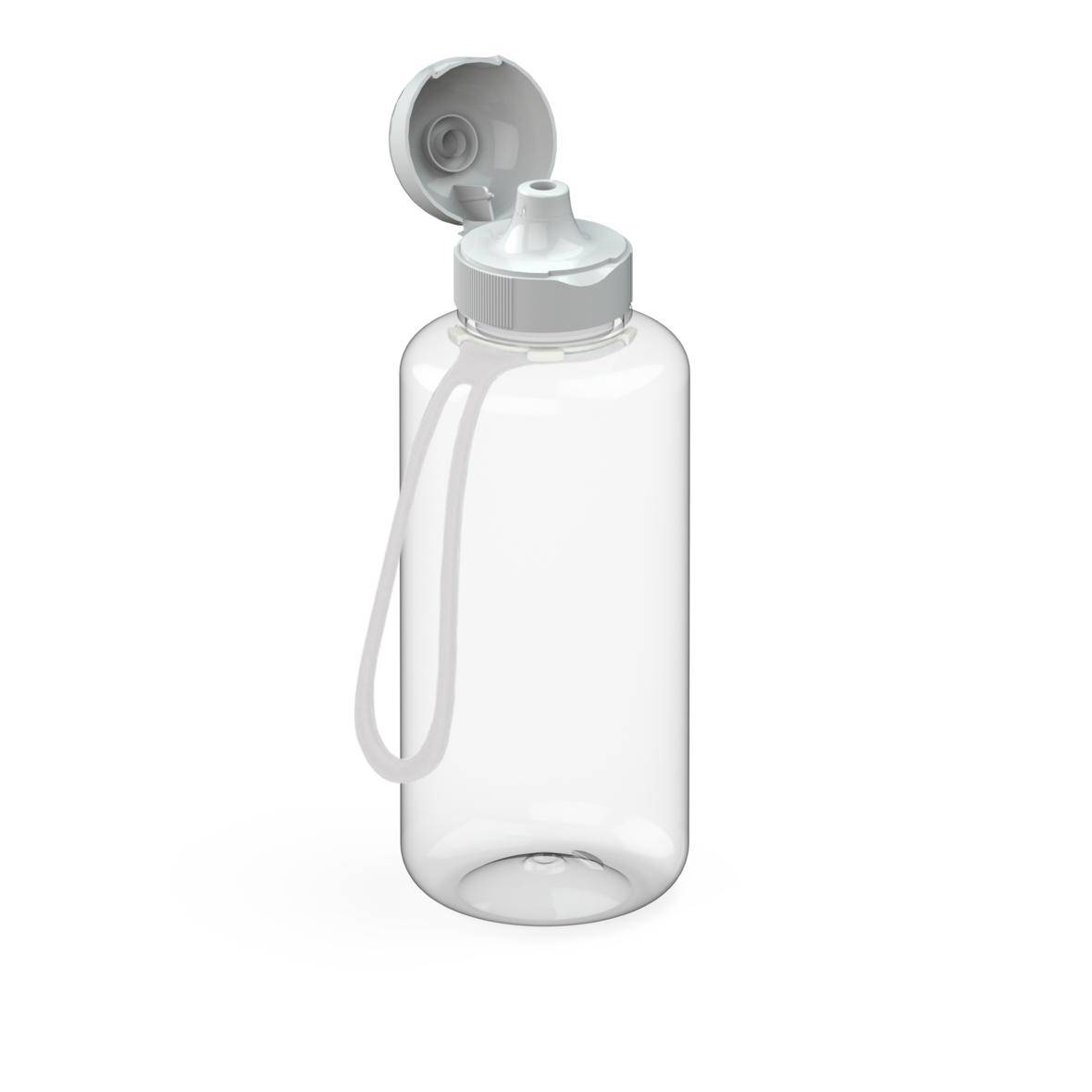 elasto Trinkflasche 1 L Wasserflasche "Sports" Tritanflasche mit Trägerband