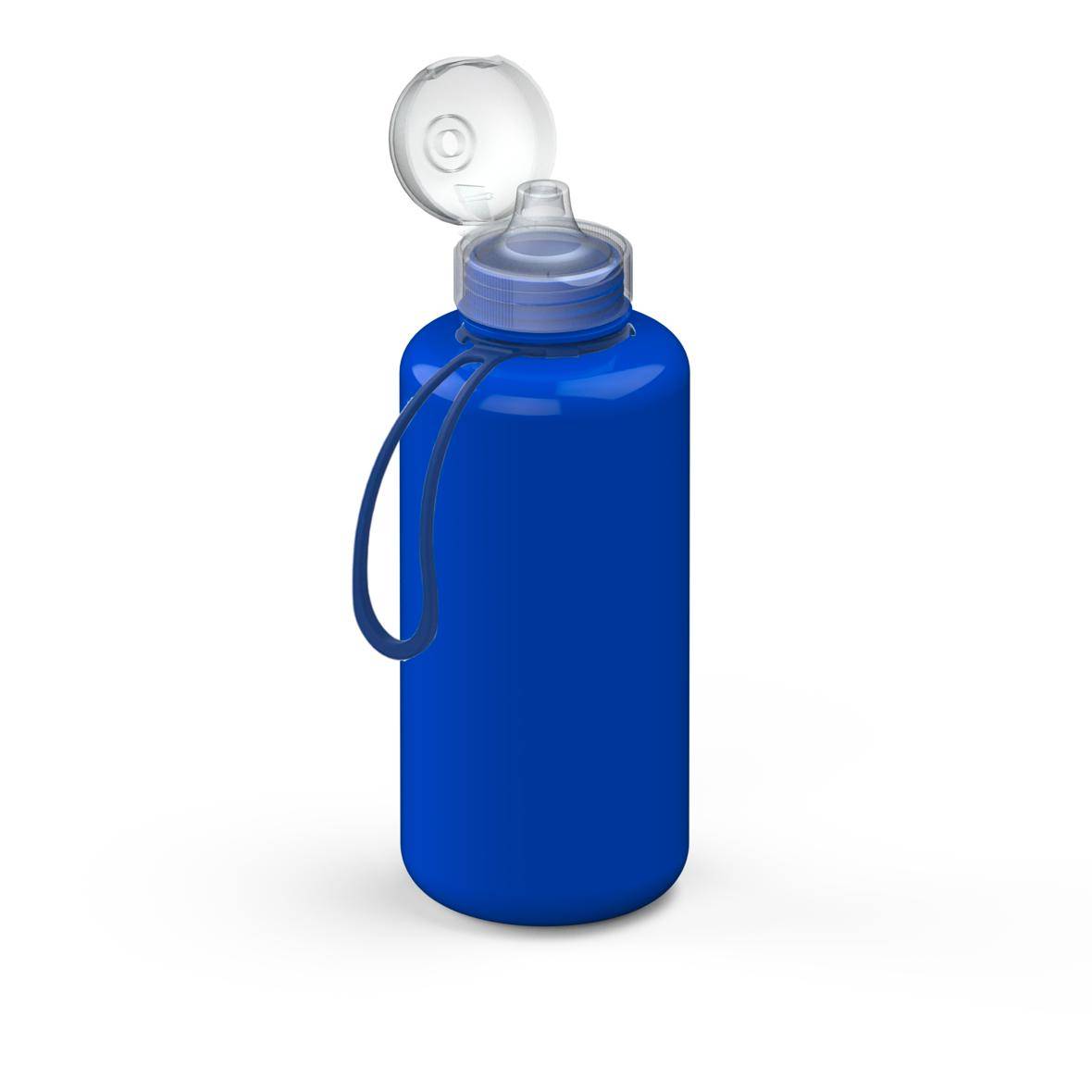 elasto Trinkflasche 1 L Wasserflasche "Sports" Tritanflasche mit Trägerband