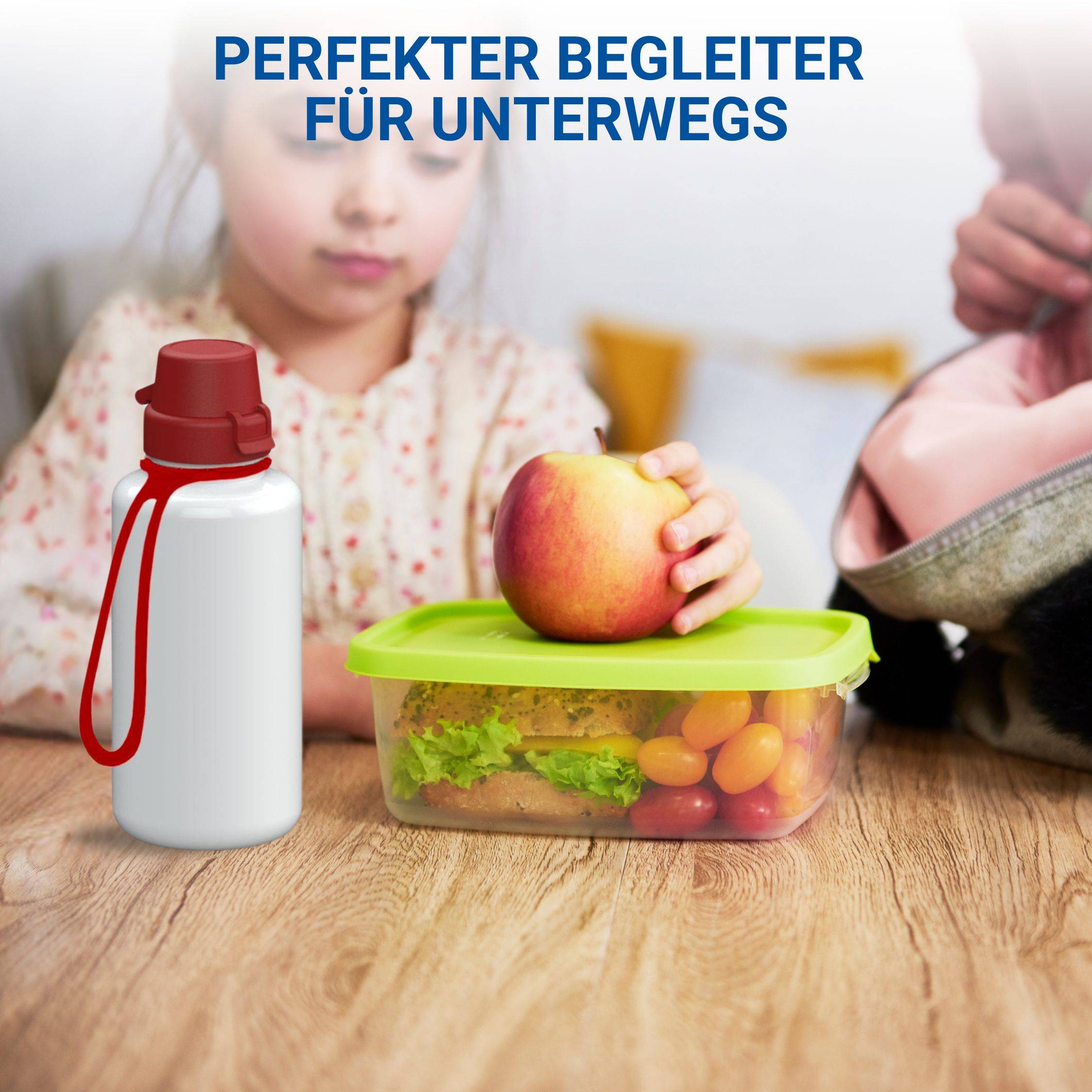 0,7 L Wasserflasche "School" Tritanflasche mit Trägerband