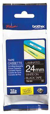 BROTHER 124040300 Brother Schriftbandkasset te TZE355 24mmx8m laminie rt ws auf