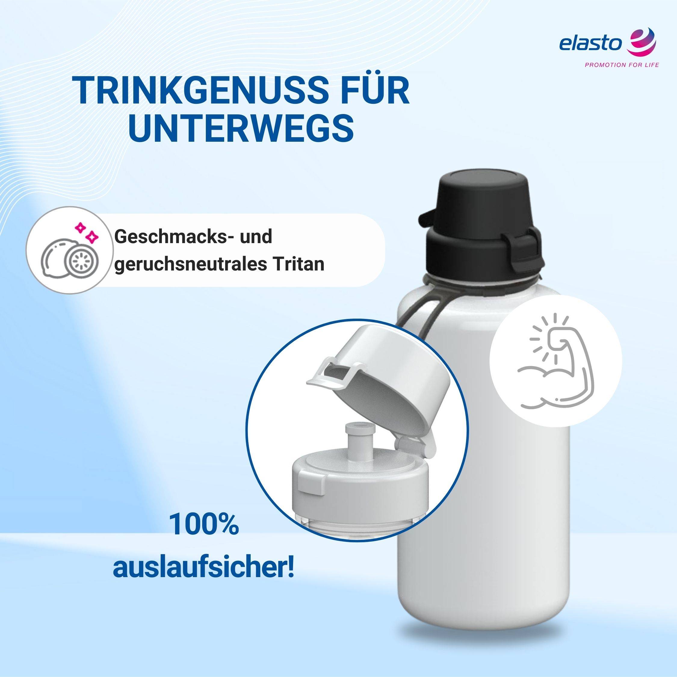 0,7 L Wasserflasche "School" Tritanflasche mit Trägerband