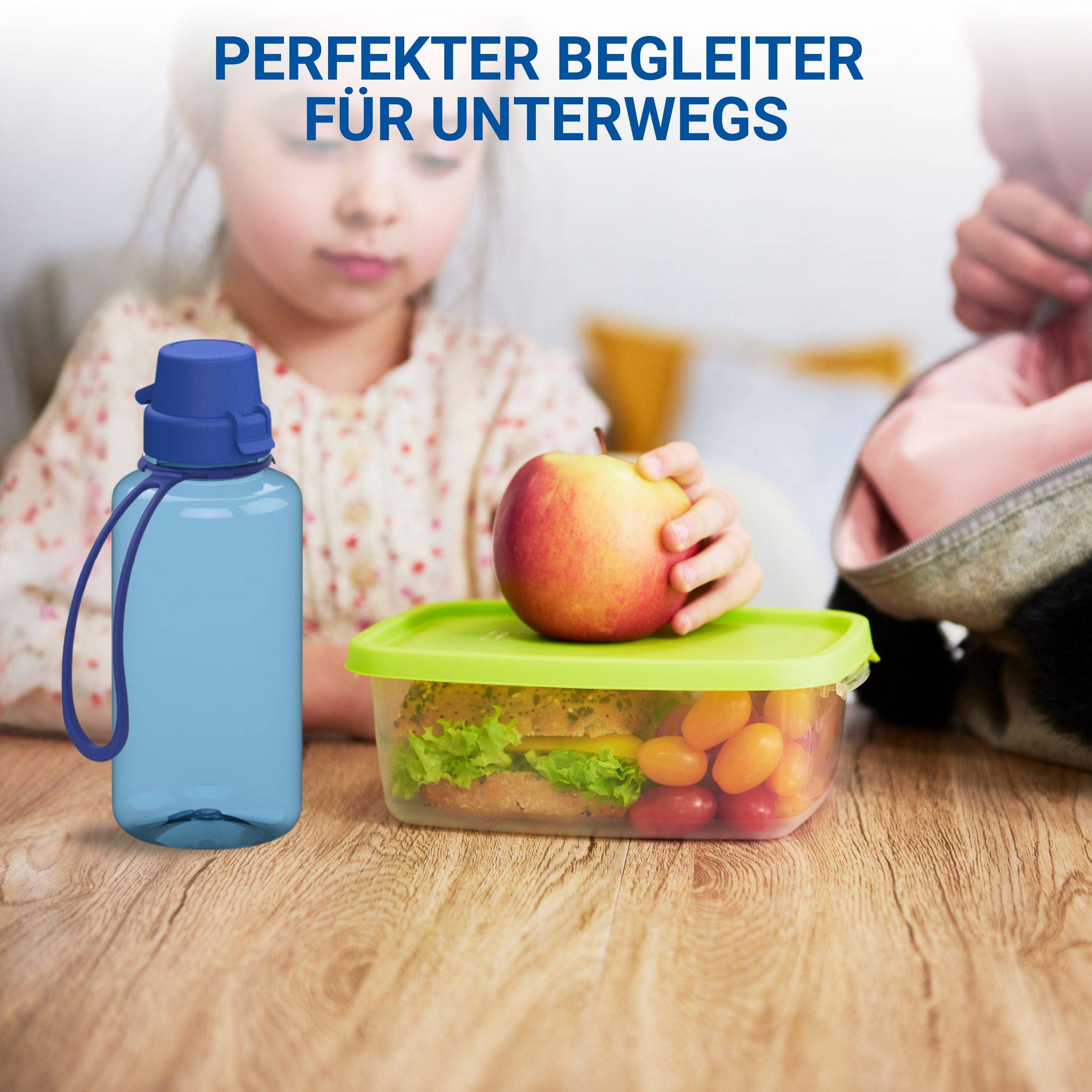 0,7 L Wasserflasche "School" Tritanflasche mit Trägerband