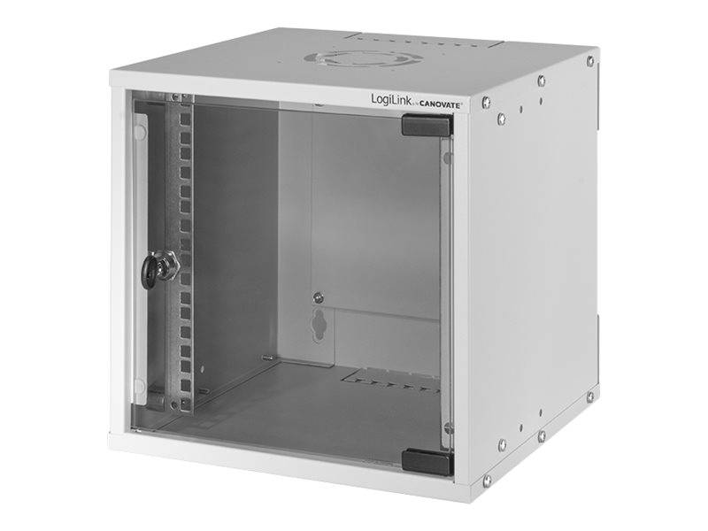 LogiLink SOHO - Schrank Netzwerkschrank - geeignet für Wandmontage - Hellgrau, RAL 7035 - 6U - 25.4 cm (10"")