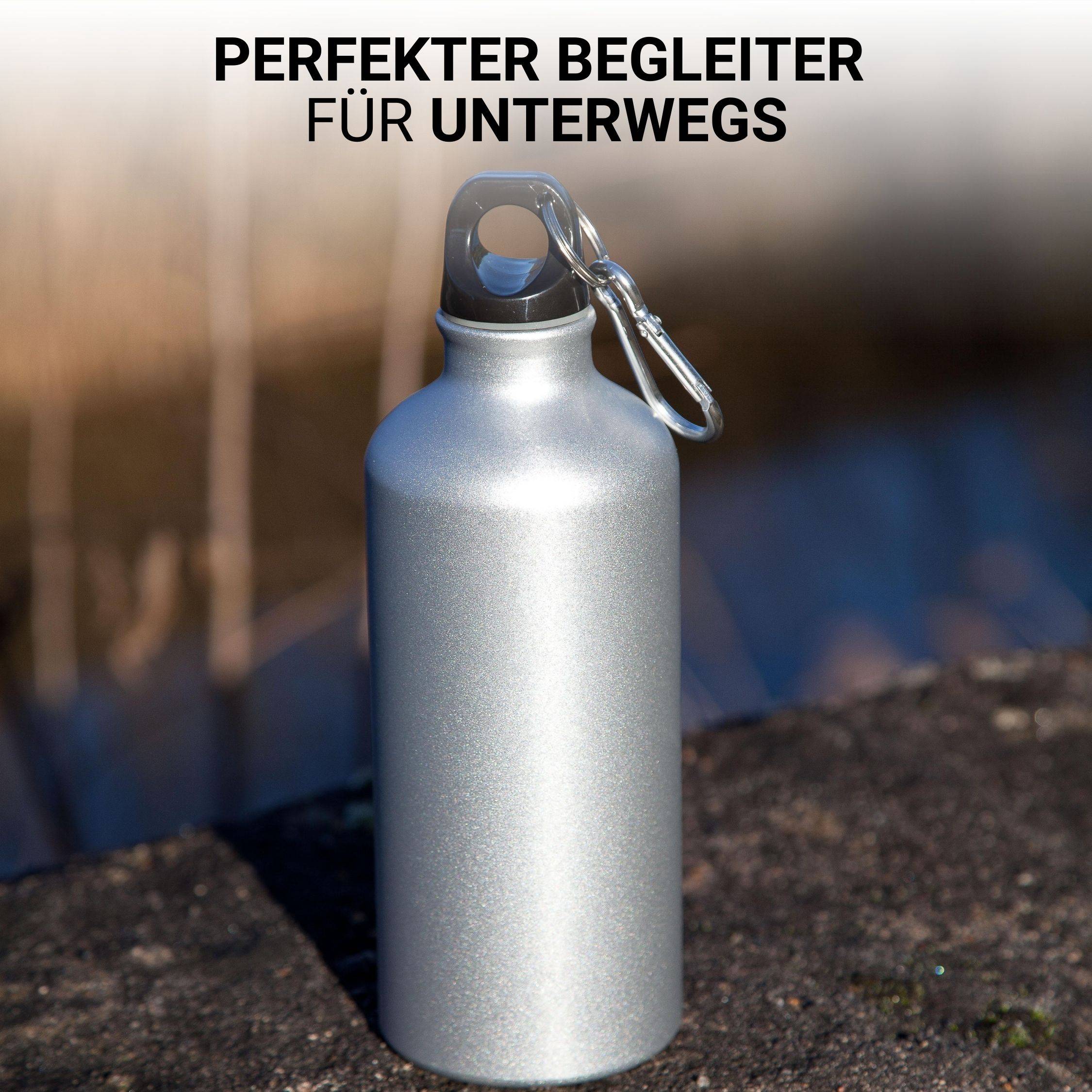 Sporty Sportflasche matt mit Karabiner 0,6 L auslaufsicher