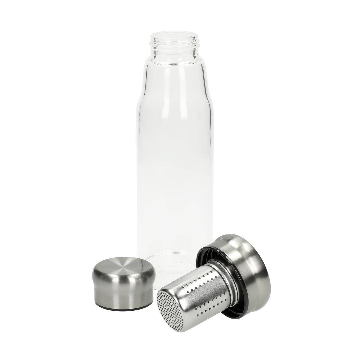 0,5 L Wasserflasche aus Glas mit Silikondichtung und Teesieb