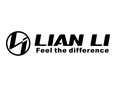Lian Li' Logo mit dem Slogan 'Spüre den Unterschied' darunter.