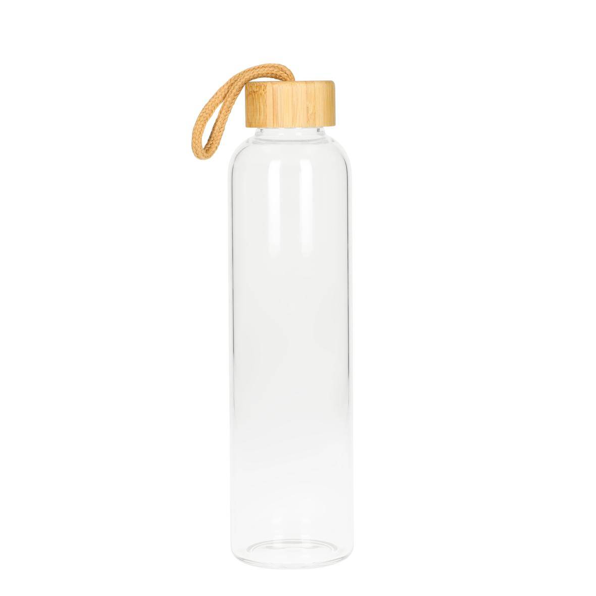 750 ml Wasserflasche Bamboo Glasflsache inkl. Neoprentasche