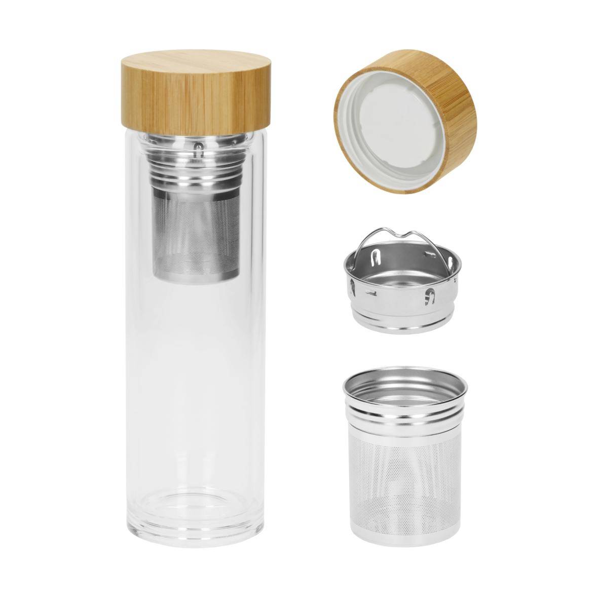 450 ml Wasserflasche "Tea" inkl. Teesieb aus Edelstahl