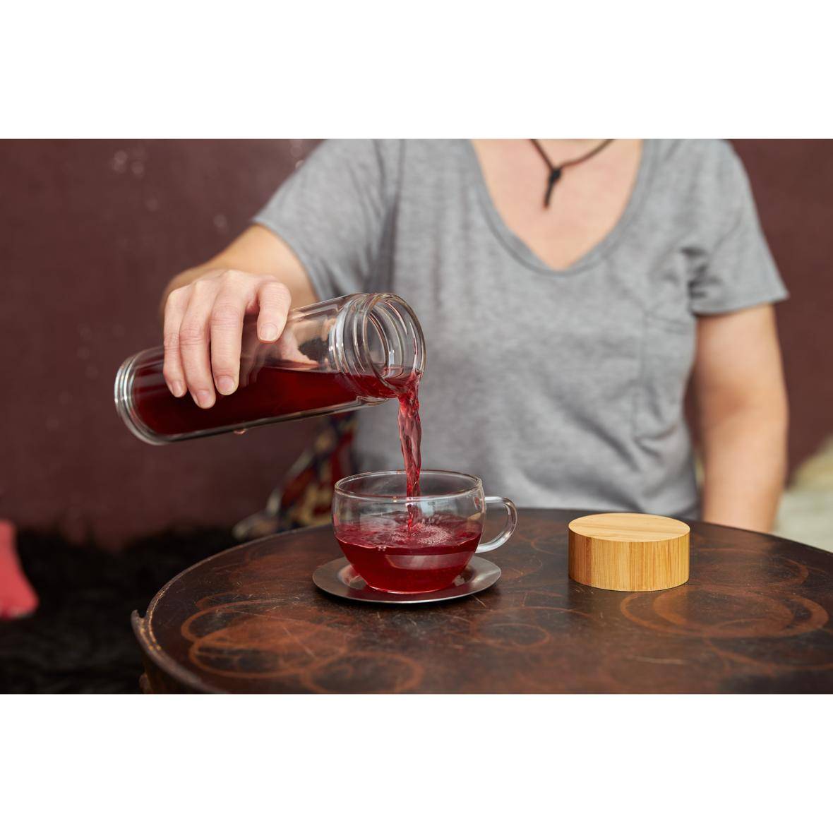 450 ml Wasserflasche "Tea" inkl. Teesieb aus Edelstahl