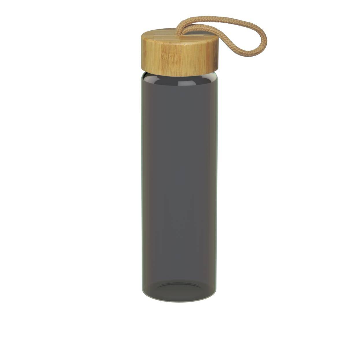 0,65 L Wasserflasche Bamboo Glasflsache inkl. Neoprentasche