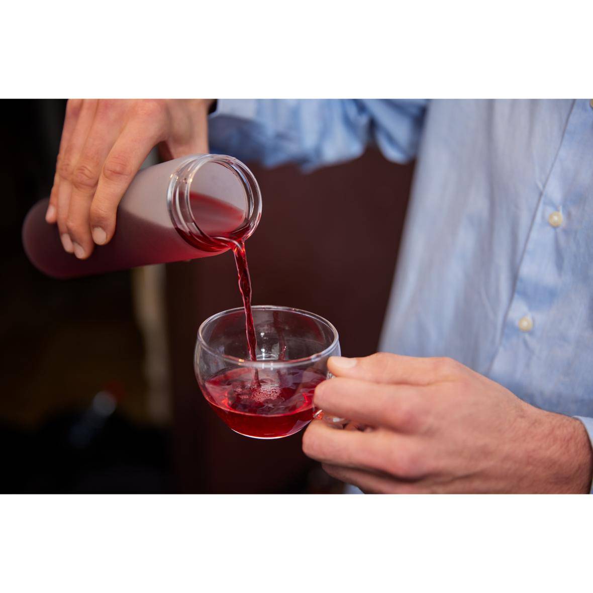 550 ml Wasserflasche "Frosted" aus Glas mit Schraubdeckel