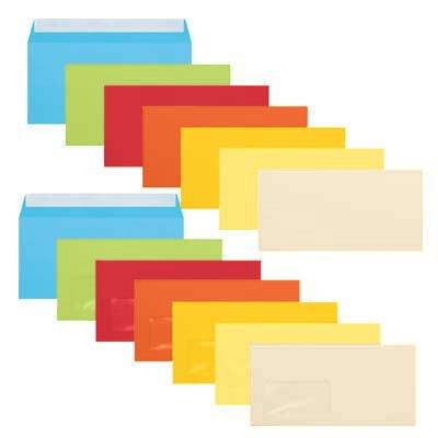 Papyrus Briefumschläge colors DIN lang+ ohne Fenster blau 25 St.