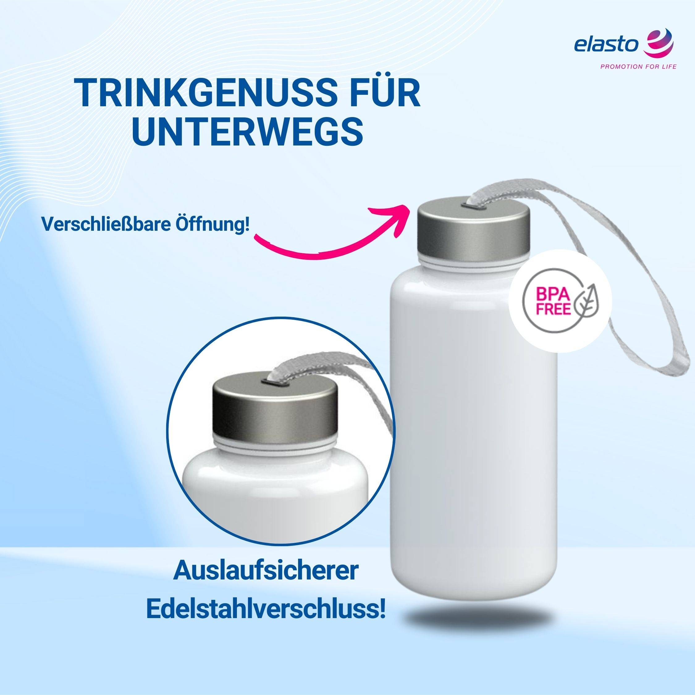 0,7 L Wasserflasche "Pure" Tritanflasche mit Trägerband