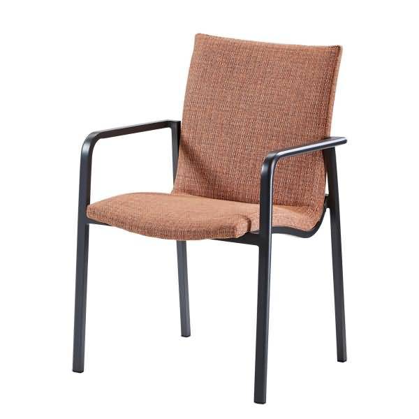 Stapelstuhl Positano 45121050 anthrazit/terracotta 4 Stück