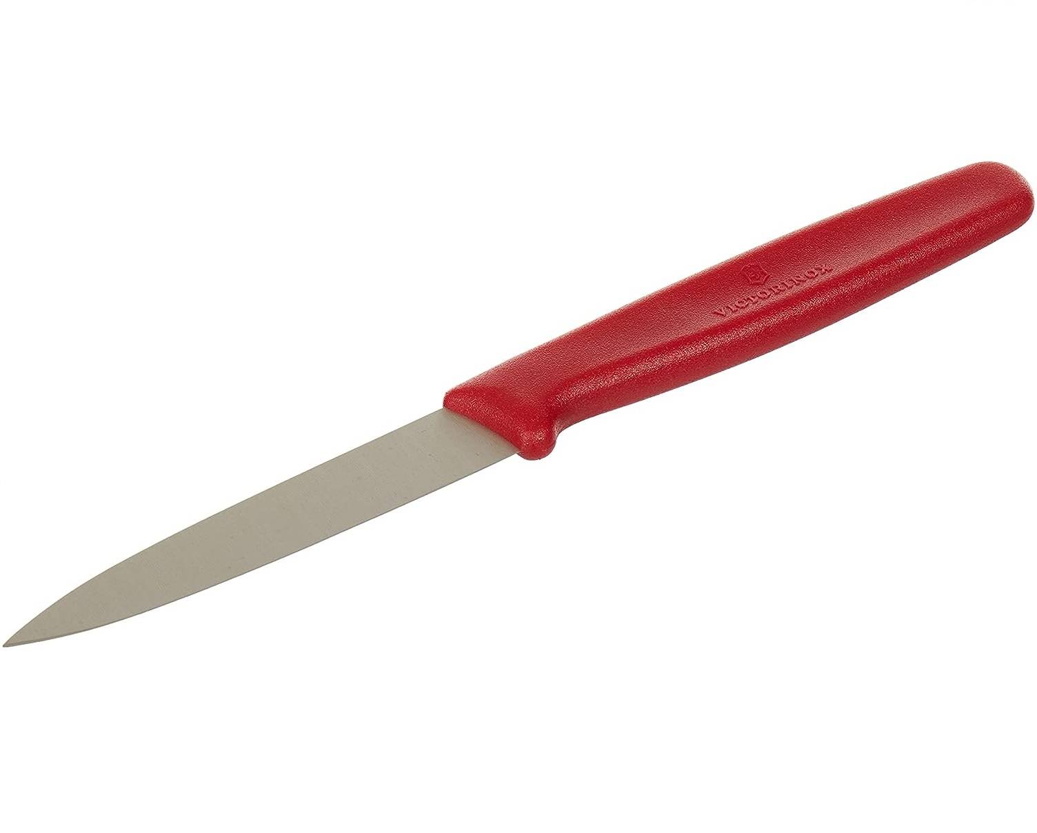 Victorinox Standard Red Handle Paring Knife Pointed Tip - 8cm