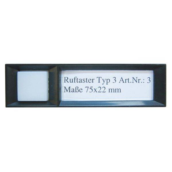Rufstastentyp 3 Art.Nr.: 3 Abmessungen 75x22 mm