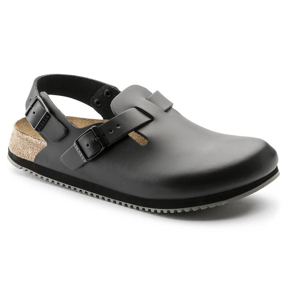 Birkenstock Clog Tokio Super Grip, Naturleder, schwarz, Weite normal, Größe 38