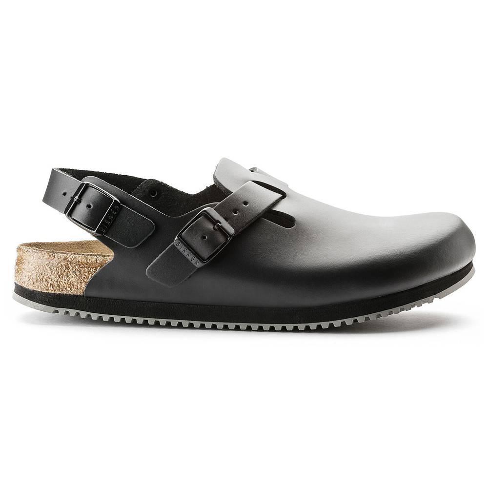 Birkenstock Clog Tokio Super Grip, Naturleder, schwarz, Weite normal, Größe 38