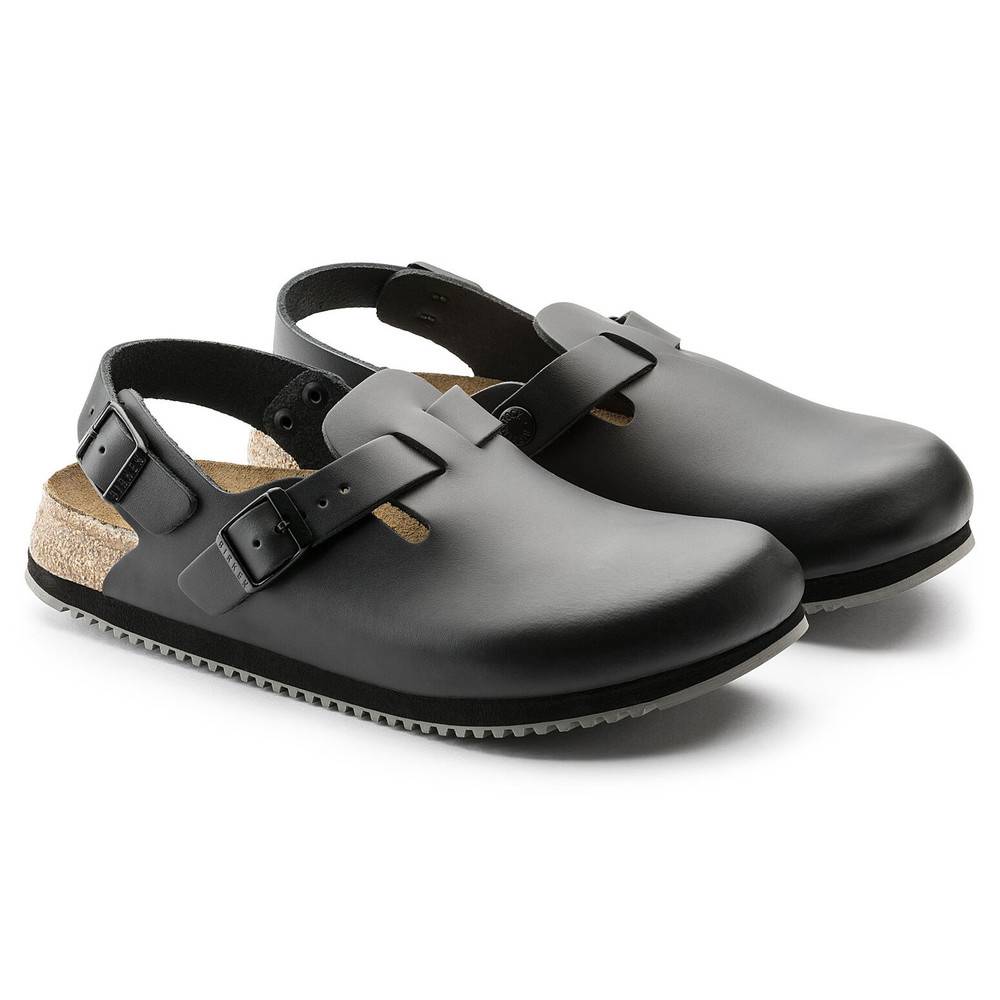 Birkenstock Clog Tokio Super Grip, Naturleder, schwarz, Weite normal, Größe 38